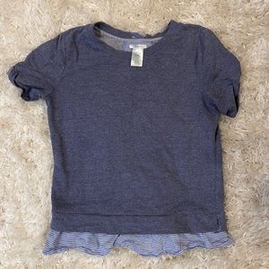 ✅Boutique blue top with tie back